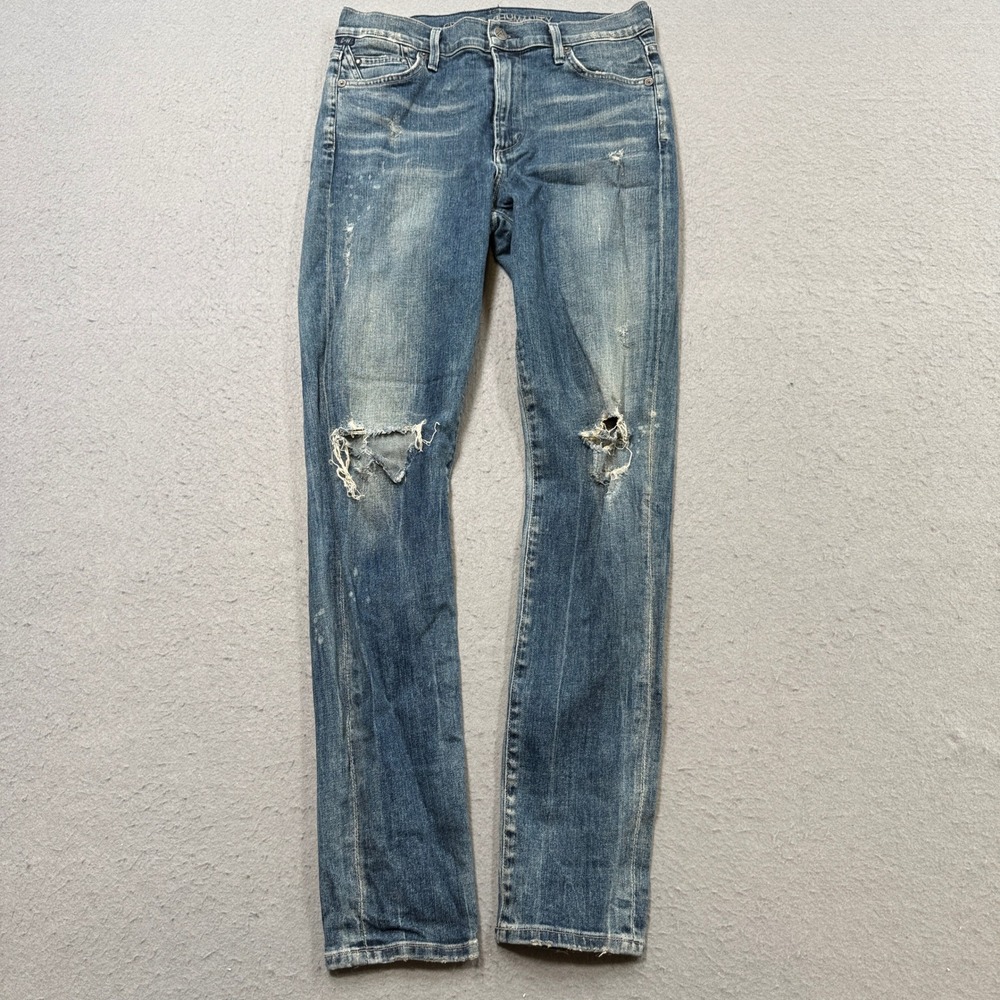 Citizens Of Humanity Jeans Men's 30 Blue Denim Skinny Slim Fit Distressed USA